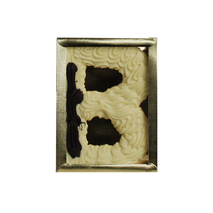 Kleine Ambachtelijke Chocoladeletter B Wit